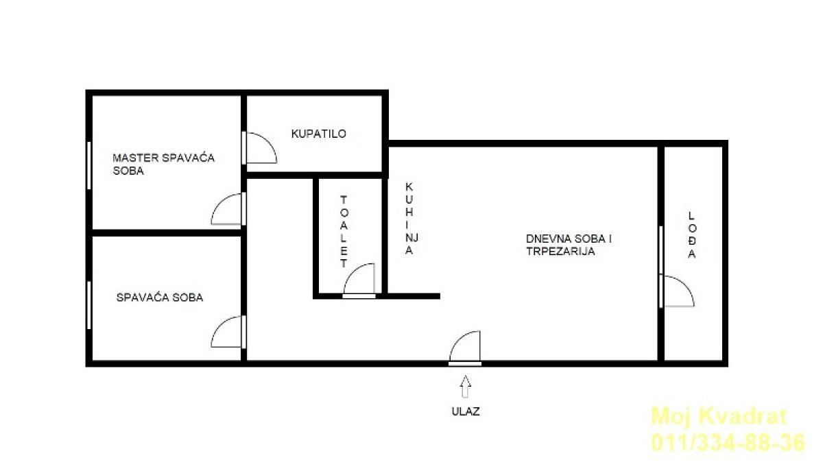 index Trosoban stan na prodaju, Dorćol, Beograd, 75m², 450.000 €