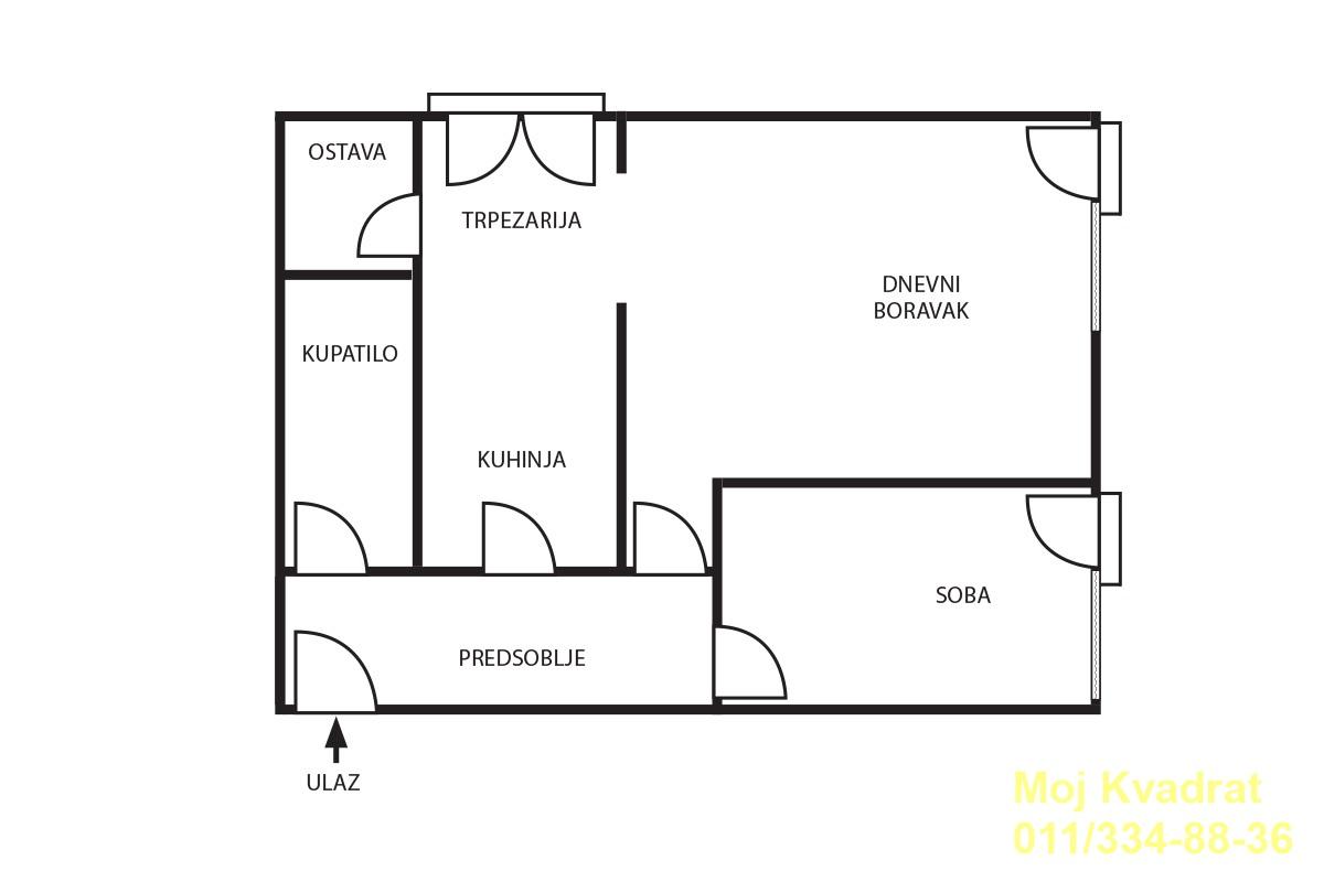 Dvosoban stan na prodaju, Centar, Beograd, 49m², 192.000 €