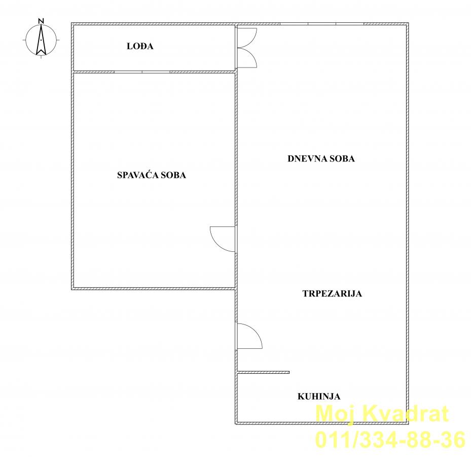 index Jednoiposoban stan na prodaju, Blok 72, Beograd, 45m², 155.000 €