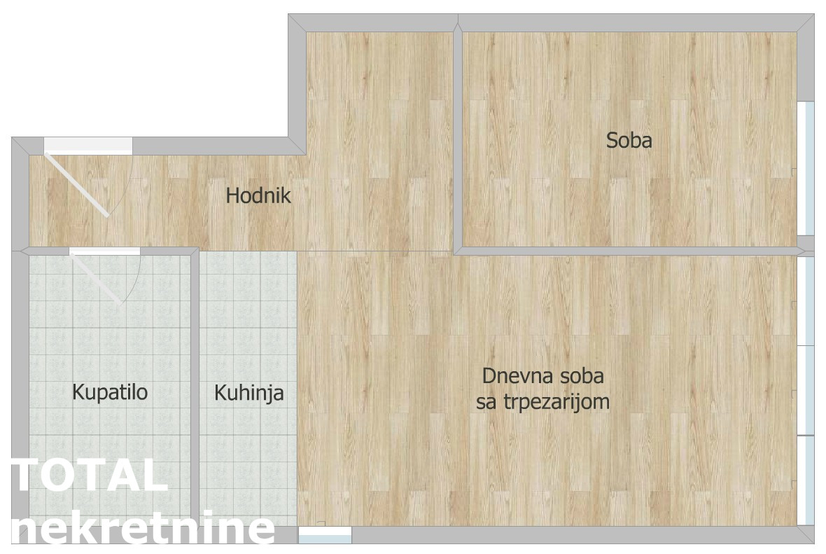 Jednoiposoban stan za izdavanje, Grbavica, Novi Sad, 44m², 500 €/mes