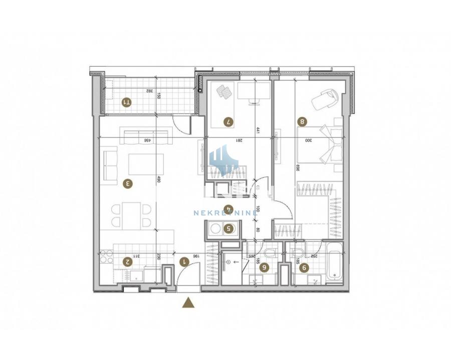 Trosoban stan za izdavanje, Centar, Beograd, 89m², 2.500 €/mes
