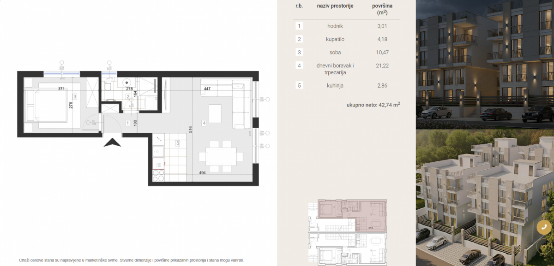 Stan Prodaja Novi Sad Stan Prodaja Novi Sad Tatarsko Brdo 41.45 m2