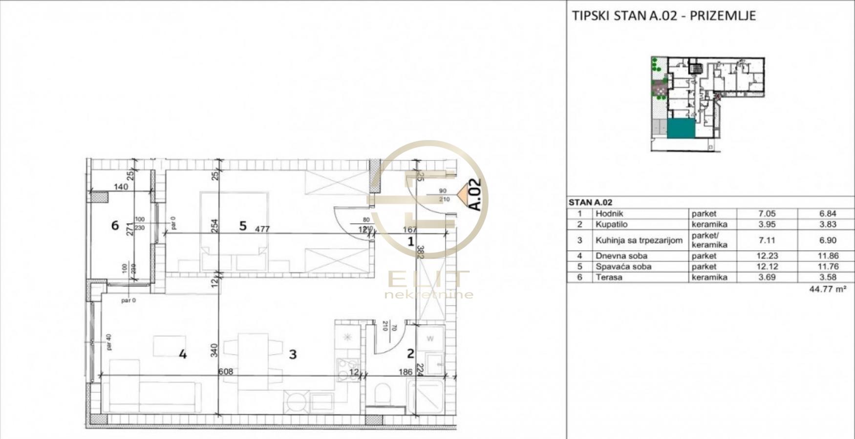 Stan Prodaja Novi Sad  45 m2