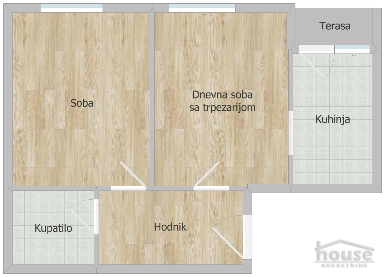 Dvosoban stan na prodaju, Cara Dušana, Novi Sad, 43m², 4. sprat, 103.200 €