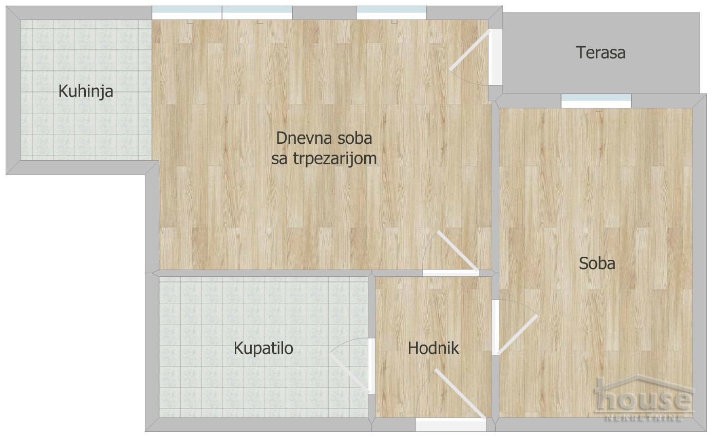 Jednoiposoban stan na prodaju, Telep, Novi Sad, 43m², 3. sprat, 120.000 €