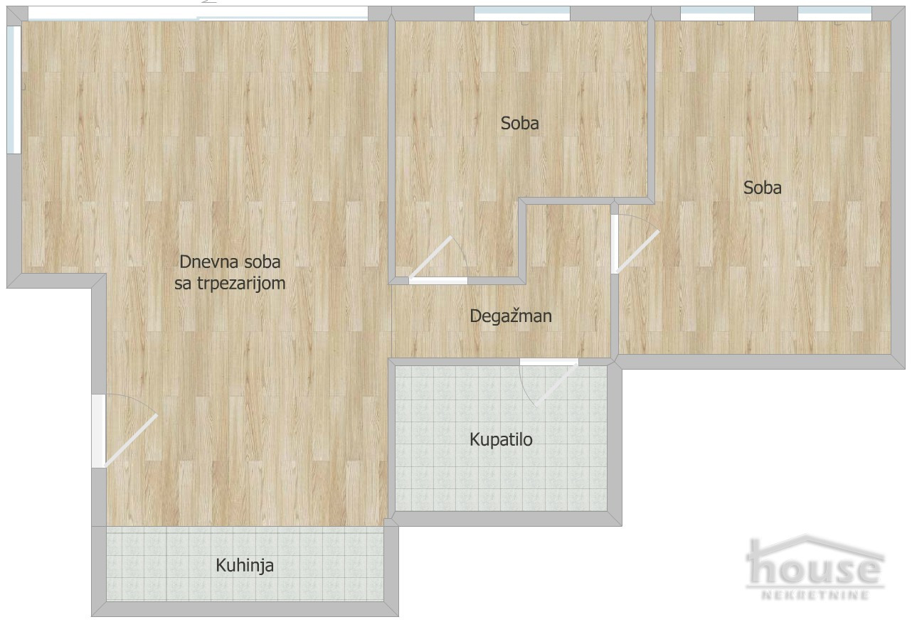 Trosoban stan na prodaju, Centar, Novi Sad, 70m², 2. sprat, 260.000 €