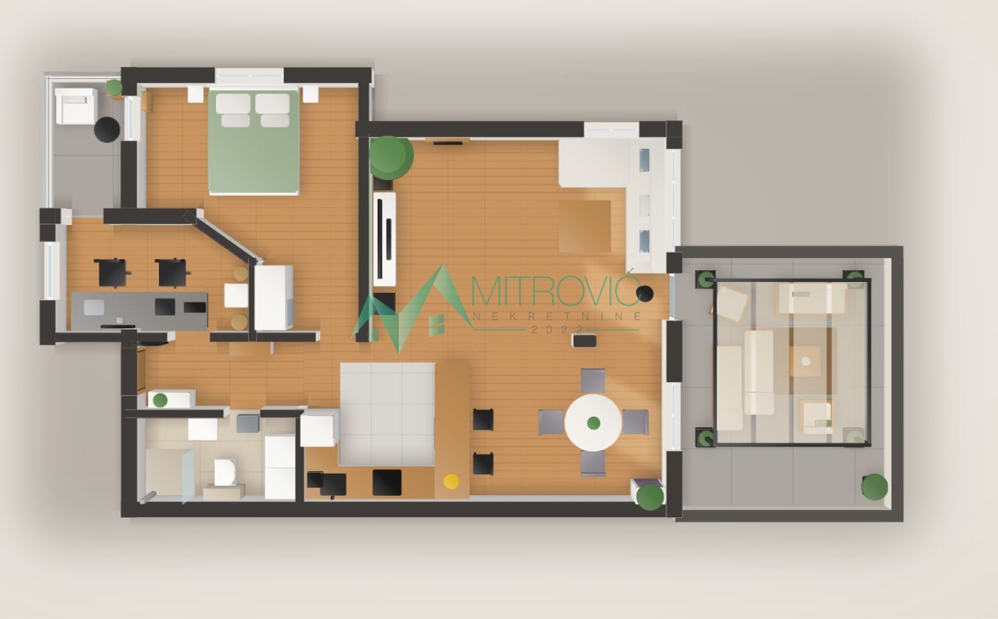 Trosoban stan na prodaju, Telep, Novi Sad, 75m², 235.355 €