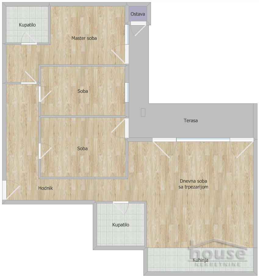 Četvorosoban stan na prodaju, Podbara, Novi Sad, 104m², 6. sprat, 303.770 €