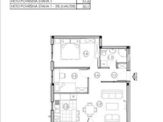 Stan Prodaja Novi Sad  50 m2