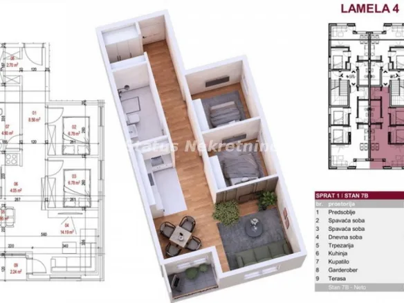 Stan Prodaja Novi Sad  54 m2