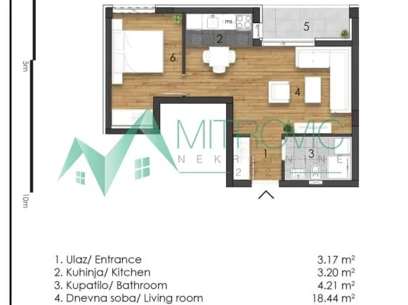 Stan Prodaja Novi Sad  42 m2