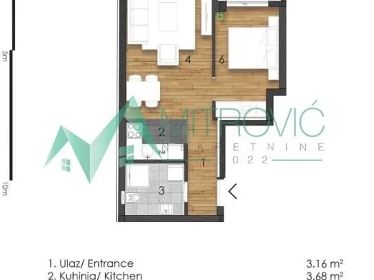 Stan Prodaja Novi Sad  44 m2
