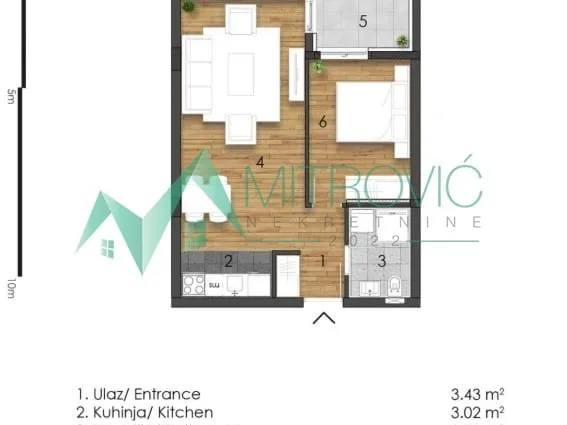 Stan Prodaja Novi Sad  45 m2