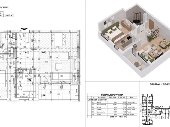 Stan Prodaja Novi Sad  51 m2