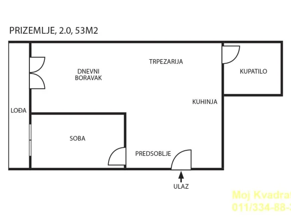 Stan Prodaja Beograd Cvetkova Pijaca 53 m2
