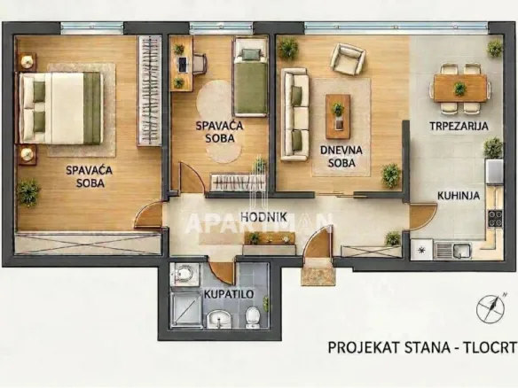 Stan Prodaja Beograd Blok 4 55 m2
