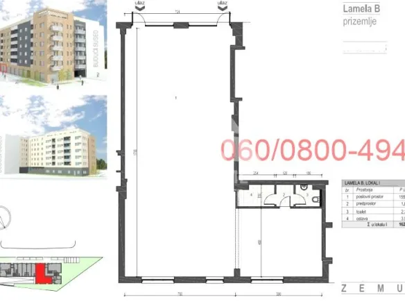 Lokal Prodaja Beograd Tošin Bunar 162.8 m2