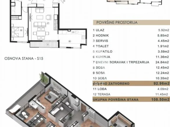 Stan Prodaja Beograd Čubura 108.5 m2