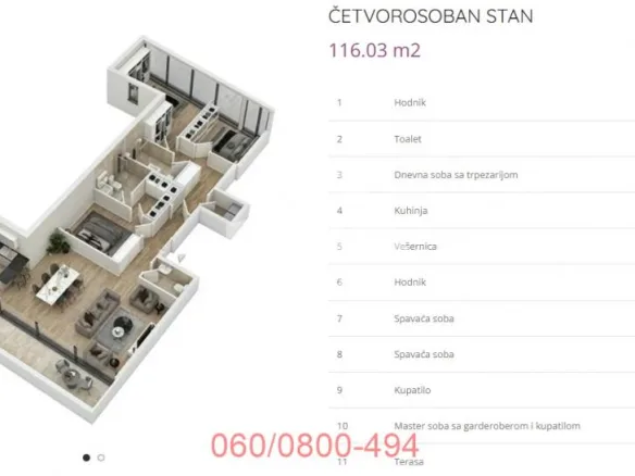 Stan Prodaja Beograd Lekino Brdo 116 m2