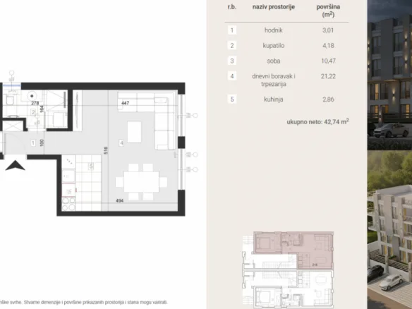 Stan Prodaja Novi Sad Tatarsko Brdo 41.45 m2