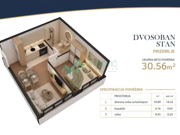 Stan Prodaja Novi Sad  30 m2