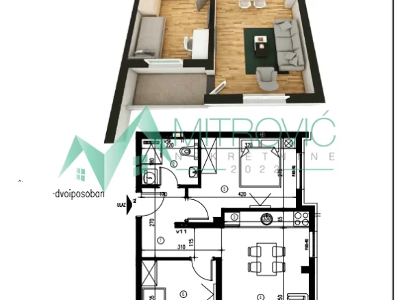 Stan Prodaja Novi Sad  53 m2