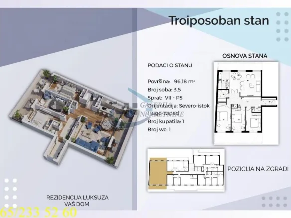 Stan Prodaja Beograd Dimitrija Tucovića 96 m2