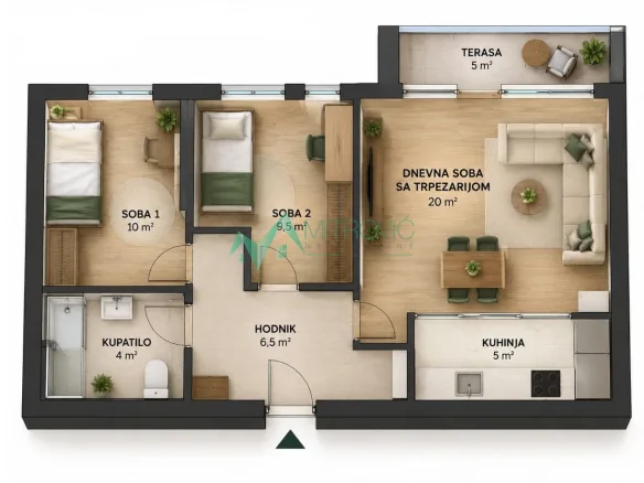 Stan Prodaja Novi Sad  59 m2