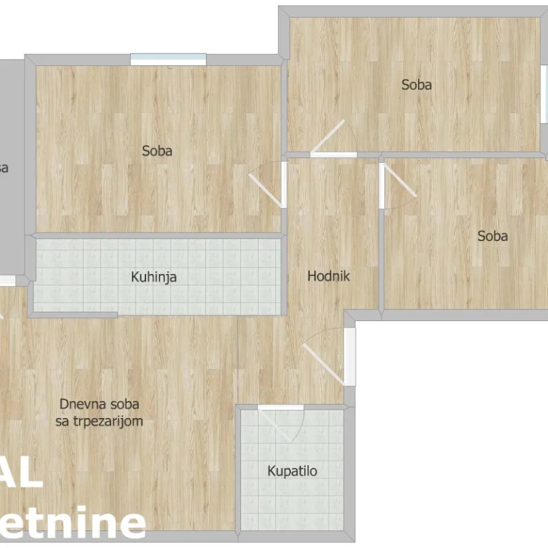 Troiposoban stan na prodaju, Adice, Novi Sad, 68m², 137.000 €