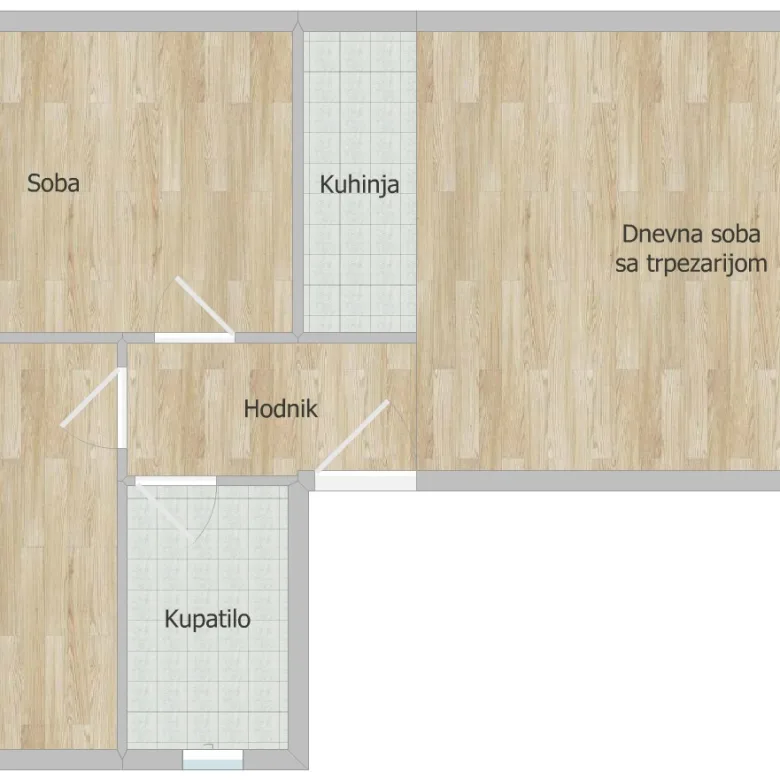 Trosoban stan na prodaju, Klisa, Novi Sad, 62m², 2. sprat, 150.000 €
