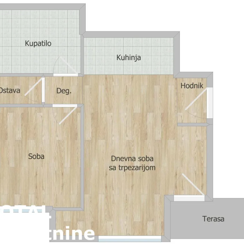 Dvosoban stan na prodaju, Grbavica, Novi Sad, 44m², 1. sprat, 135.000 €