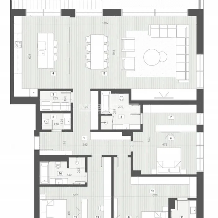 Četvorosoban stan na prodaju, Dedinje, Beograd, 221m², 1.280.300 €