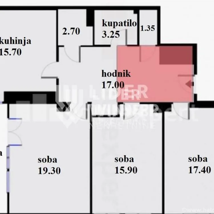 Trosoban stan na prodaju, Dorćol, Beograd, 89m², 290.000 €