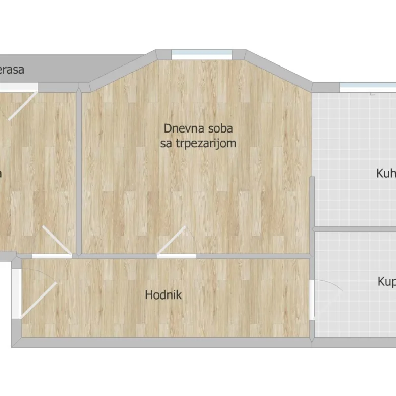 Dvosoban stan na prodaju, Veternik, Novi Sad, 57m², Prizemlje, 140.000 €