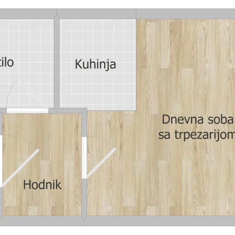Garsonjera na prodaju, Petrovaradin, Novi Sad, 25m², Visoko prizemlje, 70.000 €
