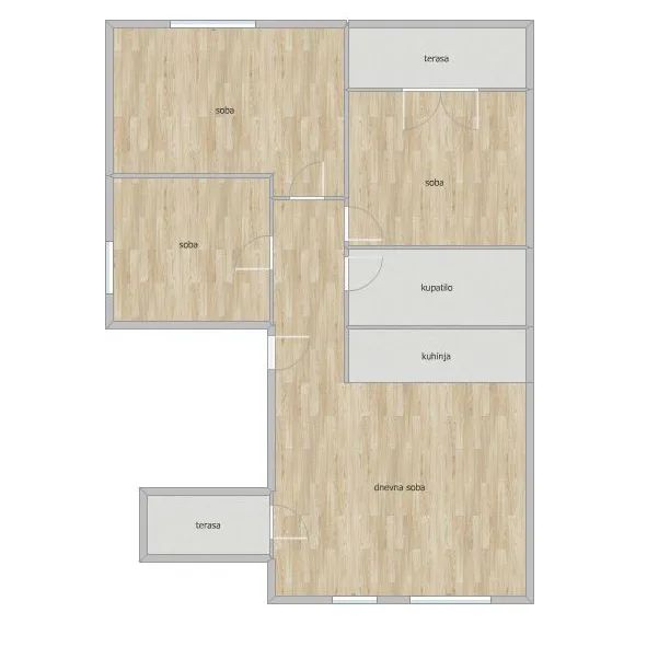 Troiposoban stan na prodaju, Adice, Novi Sad, 75m², 1. sprat, 170.000 €