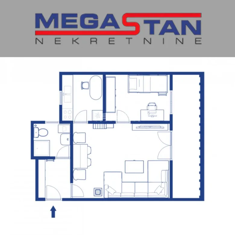 Jednoiposoban stan na prodaju, Đeram Pijaca, Beograd, 46m², 189.000 €