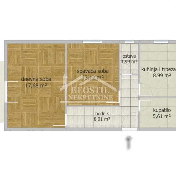 Dvosoban stan na prodaju, Višnjička Banja, Beograd, 55m², Visoko prizemlje, 175.000 €