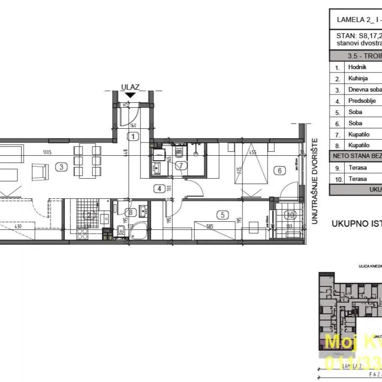 Trosoban stan na prodaju, Vidikovac, Beograd, 82m², 311.600 €