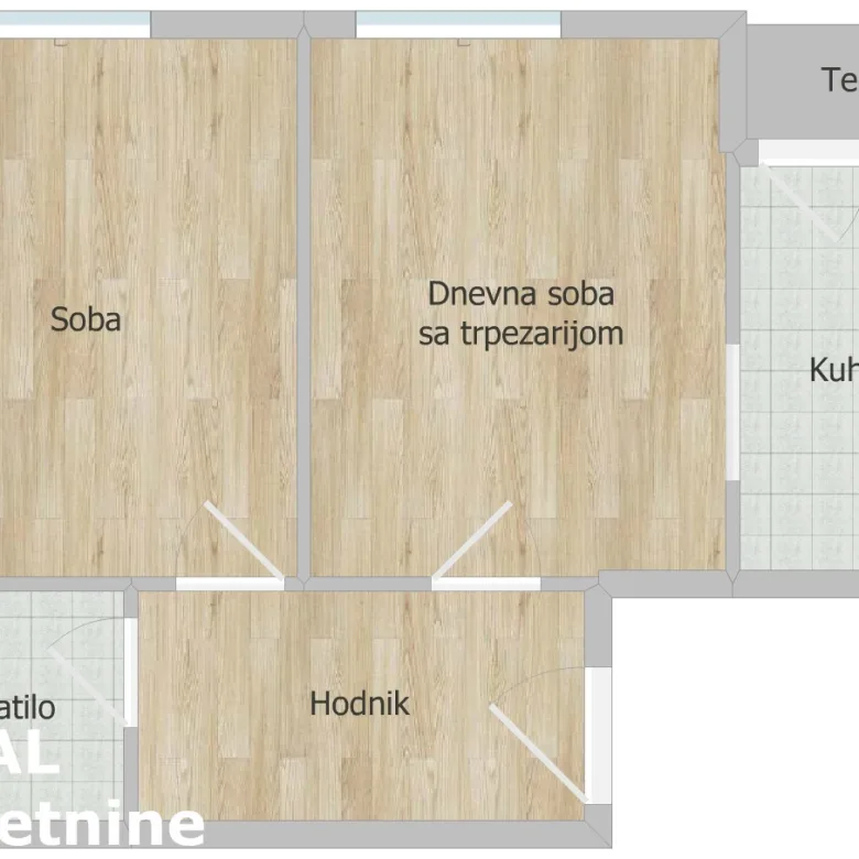 Dvosoban stan na prodaju, Cara Dušana, Novi Sad, 43m², 4. sprat, 103.200 €