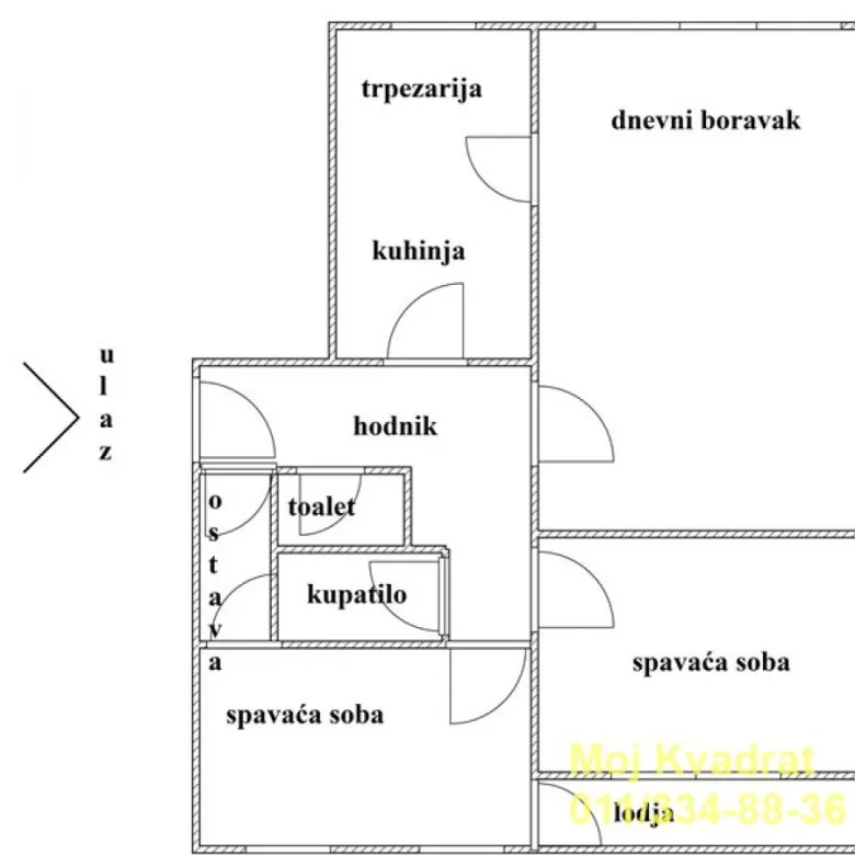 Trosoban stan na prodaju, Cerak, Beograd, 87m², 299.000 €