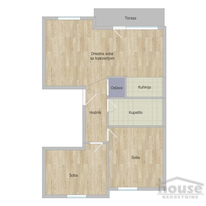 Dvoiposoban stan na prodaju, Klisa, Novi Sad, 65m², 2. sprat, 136.500 €