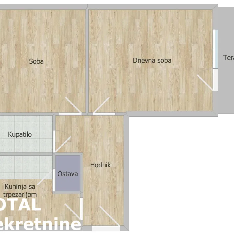 Dvosoban stan na prodaju, Železnička Stanica, Novi Sad, 49m², 2. sprat, 150.000 €