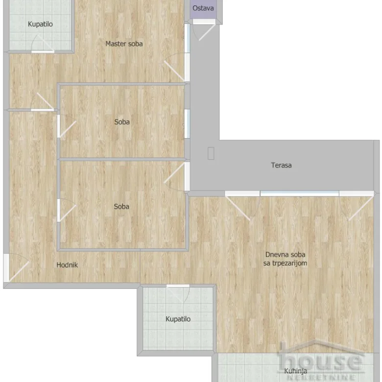 Četvorosoban stan na prodaju, Podbara, Novi Sad, 104m², 6. sprat, 303.770 €