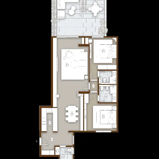 Četvorosoban stan za izdavanje, Dom Omladine, Beograd, 135m², 2.500 €/mes