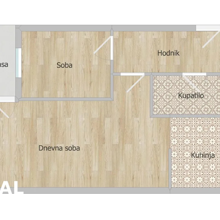 Dvosoban stan na prodaju, Nova Detelinara, Novi Sad, 48m², 4. sprat, 134.400 €