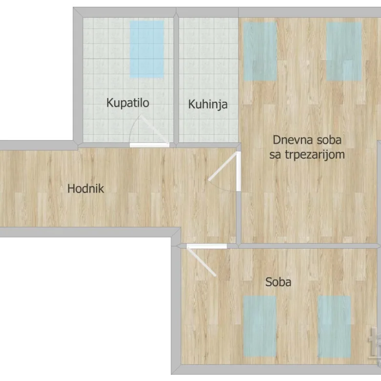 Dvosoban stan na prodaju, Nova Detelinara, Novi Sad, 42m², 6. sprat, 115.000 €