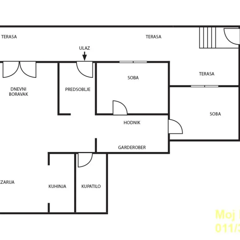 Trosoban stan na prodaju, Dedinje, Beograd, 74m², 199.500 €