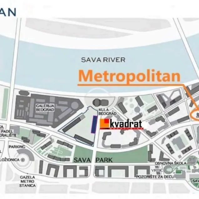 Četvorosoban stan na prodaju, Beograd na Vodi, Beograd, 109m², 12. sprat, 770.000 €