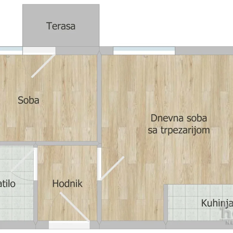 Jednoiposoban stan na prodaju, Grbavica, Novi Sad, 29m², Visoko prizemlje, 106.800 €